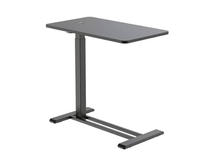 Spacetronik Höhenverstellbarer Beistelltisch mit Rollen Mobiler Stehpult Höhenverstellbar 66–106 cm, Laptoptisch für Couch, Bett & Homeoffice, Tischplatte 70x40 cm, Schwarz