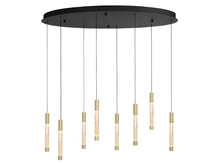Steinhauer Pendelleuchte Alisio 8-flammig, 2 Farben, Tischbeleuc