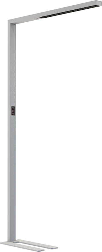 LED Stehleuchte Linus Silber Up & Down 80W 11000lm CCT 3000K-5700K UGR<6 Dimmbar + Bewegungssensor + Tageslichtsensor