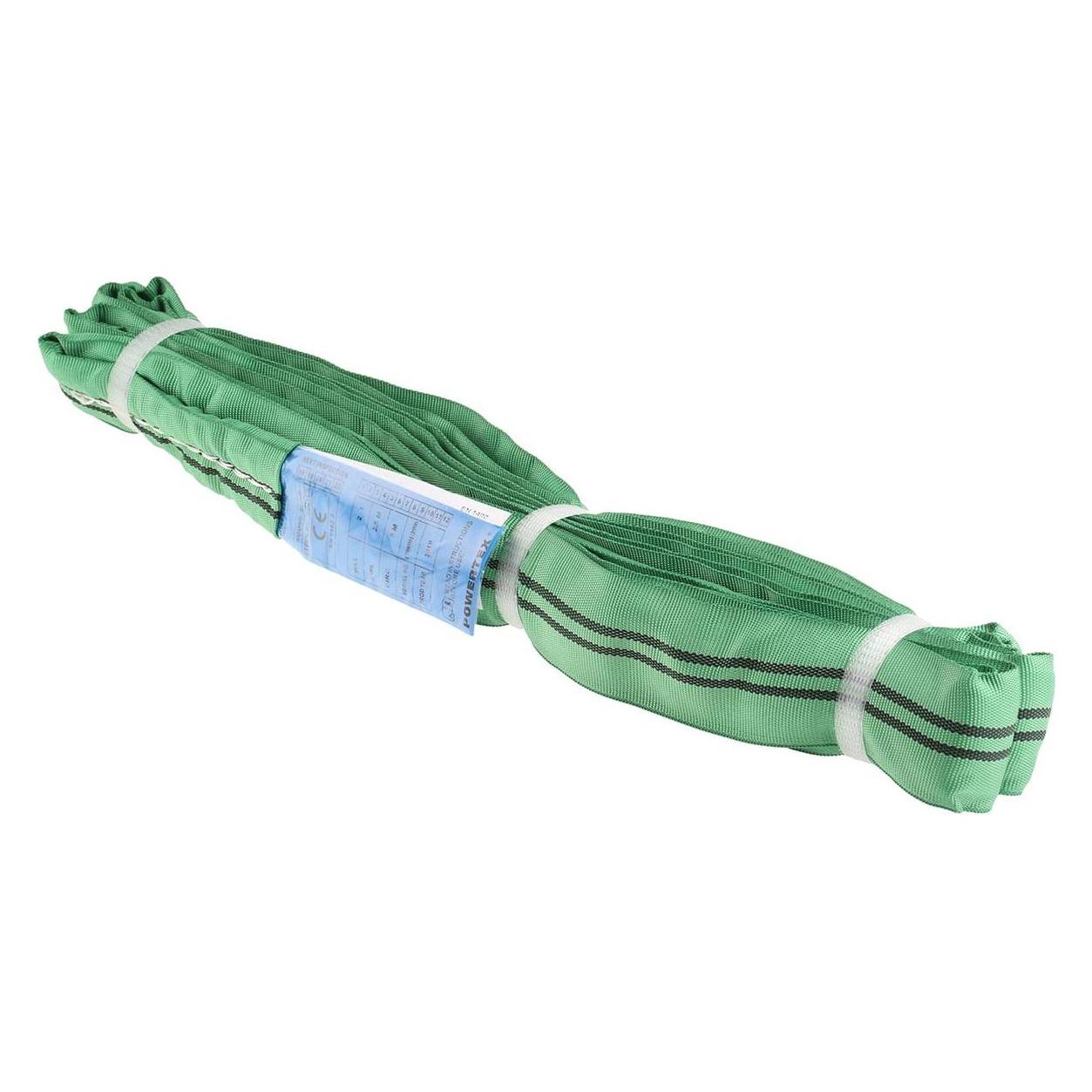 RS PRO Green round lifting sling,5m 2ton pull (7292997)
