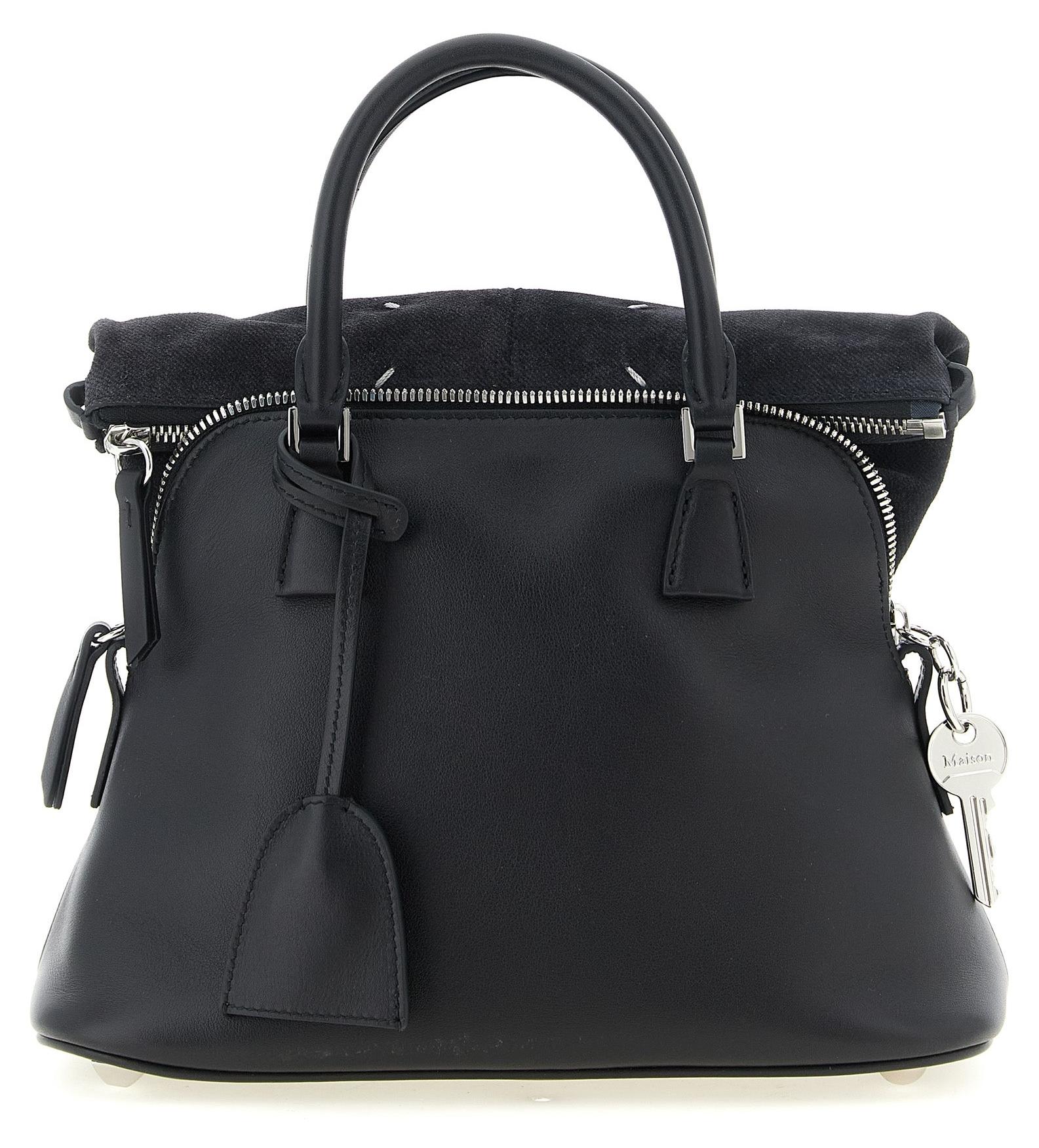 Maison Margiela Schultertasche aus Kalbsleder in Schwarz SB1WG0084P8991HB396
