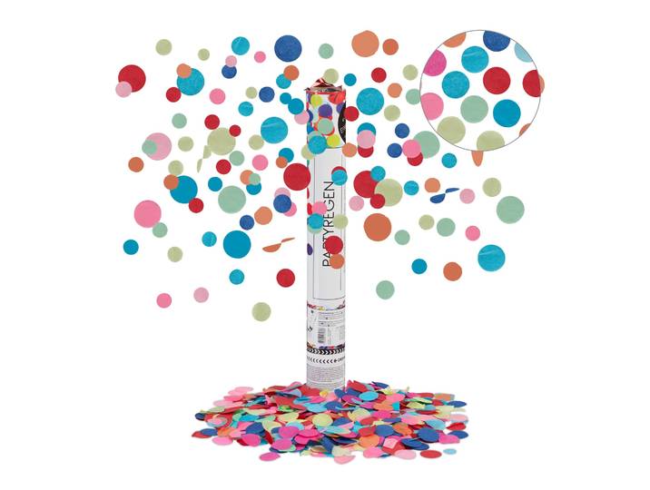Party Popper 40cm bunt rund Blau-Grün-Rot