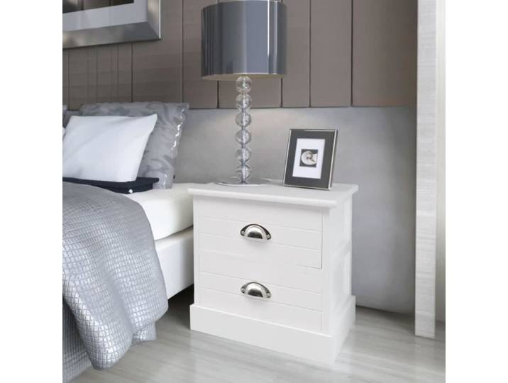Table de chevet - Lot de 2 - Contemporain - Blanc