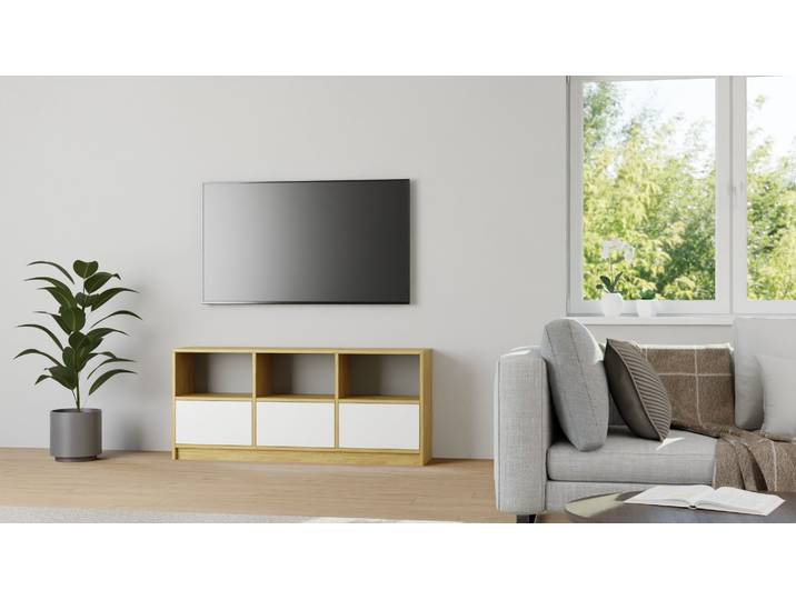 Meuble phonographe sur mesure Pickawood Chêne Naturel huilé