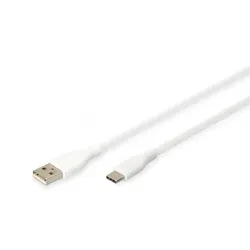 Digitus USB-C Silikon Anschlusskabel, 0,5m, weiß