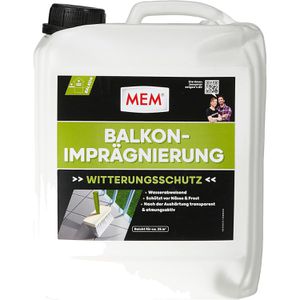 MEM Steinimprägnierung Balkon-Imprägnierung, 25m², für außen & innen, lösemittelfrei, 5 Liter