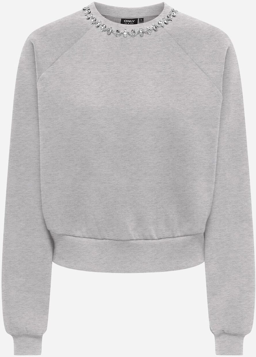Only Jett Strass W - Felpa - Donna - Grigio XS