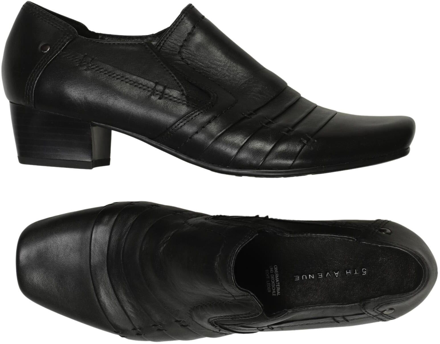 5th Avenue Damen Halbschuh, Schwarz, Gr. EU 39, Leder - Second Hand