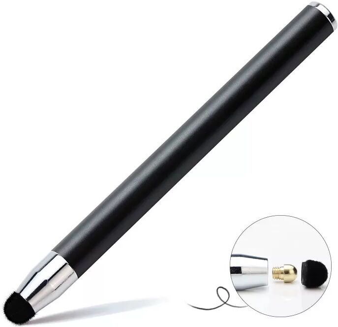 INF Ausziehbarer kapazitiver Stift für Touchscreens Schwarz