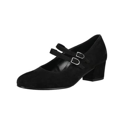 Pumps GABOR "Gabor Pumps Veloursleder", Damen, Gr. 40, schwarz, Veloursleder, Schuhe Pumps
