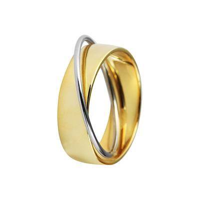 Fingerring JUST "langlebig" Gr. 52, bunt (bicolor), Fingerringe, Damen, 52, Edelstahl, Fingerring