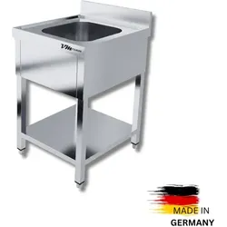 Spültisch 1 Becken mittig - 0,6 x 0,6 m VM EUROPA