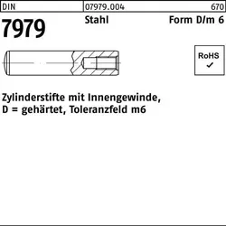 Zylinderstift DIN 7979 Innengewinde D 10x36 Stahl gehärtet Toleranz m6 100St.