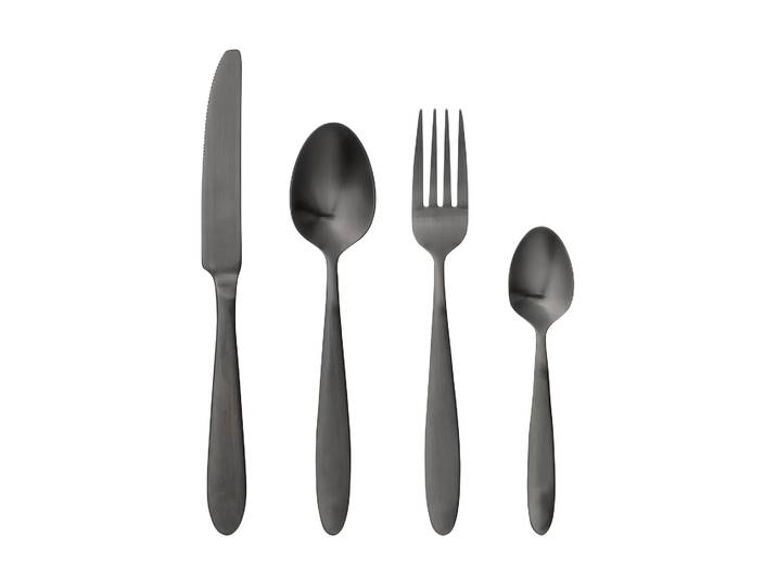 Bloomingville Set de couverts Frea 4 pièces Noir