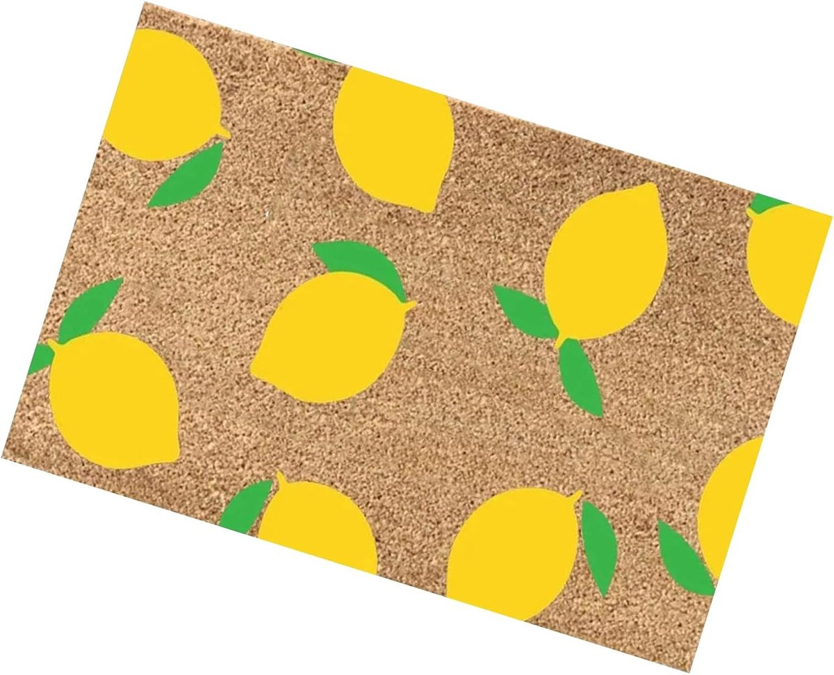 Zomer Welkom Mat Mandarijn - Antislip Buitenkleed voor de Entree - 40 x 60 cm