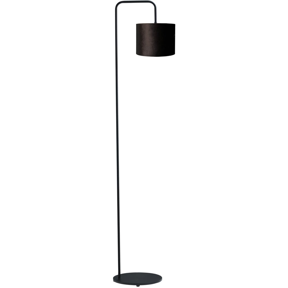 Masterlight Venus Vloer Schemerlamp met zwarte stoffen kap, Hoogte: 152 cm