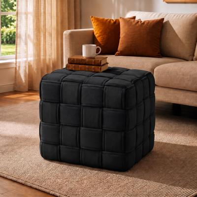 Sweet Home Collection Square Pouf Ottoman