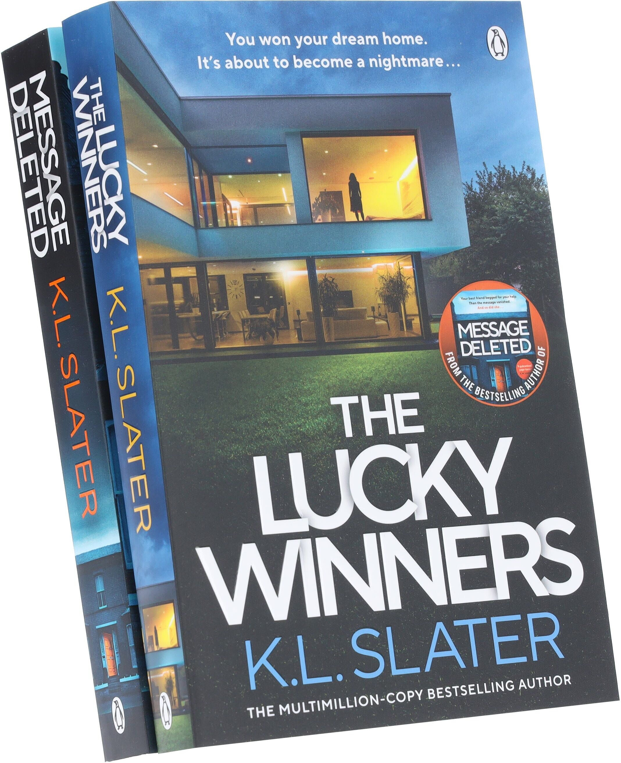 K. L. Slater Novels (Message Deleted & The Lucky Winners) 2 Books Set - Fiction - Paperback Penguin Random House