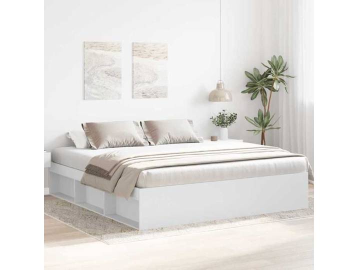 Soldes Flottants Lit double 180x200cm Structure de lit classique sans matelas blanc 180x200cm
