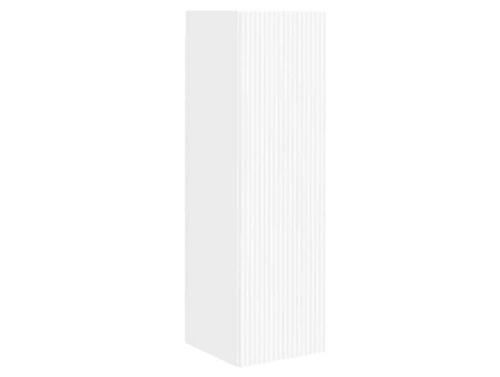 Kaorsrow TV Lowboard Wandmontiert Weiß 30x31x100 cm Holzwerkstoff Platzsparendes Hängeregal für Wohnzimmer und Schlafzimmer mit klappenartiger Tür und flexiblen Ablagefächern.