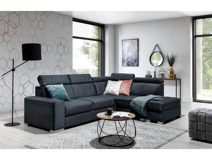 Fun Möbel Ecksofa Ecksofa Schlafsofa NOLAN inkl. USB-Anschluss, inkl. Bettkasten, Kopfteil verstellbar, Rundumbezug, inkl. USB-Anschluss