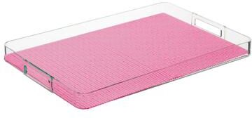Kraftware Fishnet Rectangular Lucite Serving Tray