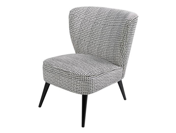 Sessel aus Samt mit schwarzen und weißen Motiven