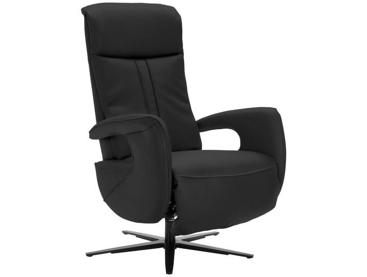 Dieter Knoll Relaxsessel Dieter Knoll, Schwarz, Metall, Echtleder, Rindleder, 71x112x83 cm, Goldenes M, Lederauswahl, Relaxfunktion, Wohnzimmer, Sessel, Ledersessel