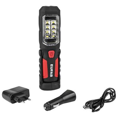 LED Arbeitsleuchte EUFAB, schwarz (schwarz, rot), B:5,5cm H:4,5cm, Leuchten