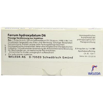 WELEDA AG FERRUM HYDROXYDATUM D 6 Ampullen 8X1 ml 01621980