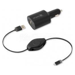 ReTrak Chargeur Allume Cigare USB compatible avec batterie intégrée (cable Micro USB rétractable) (2200 mAh) (35421588)