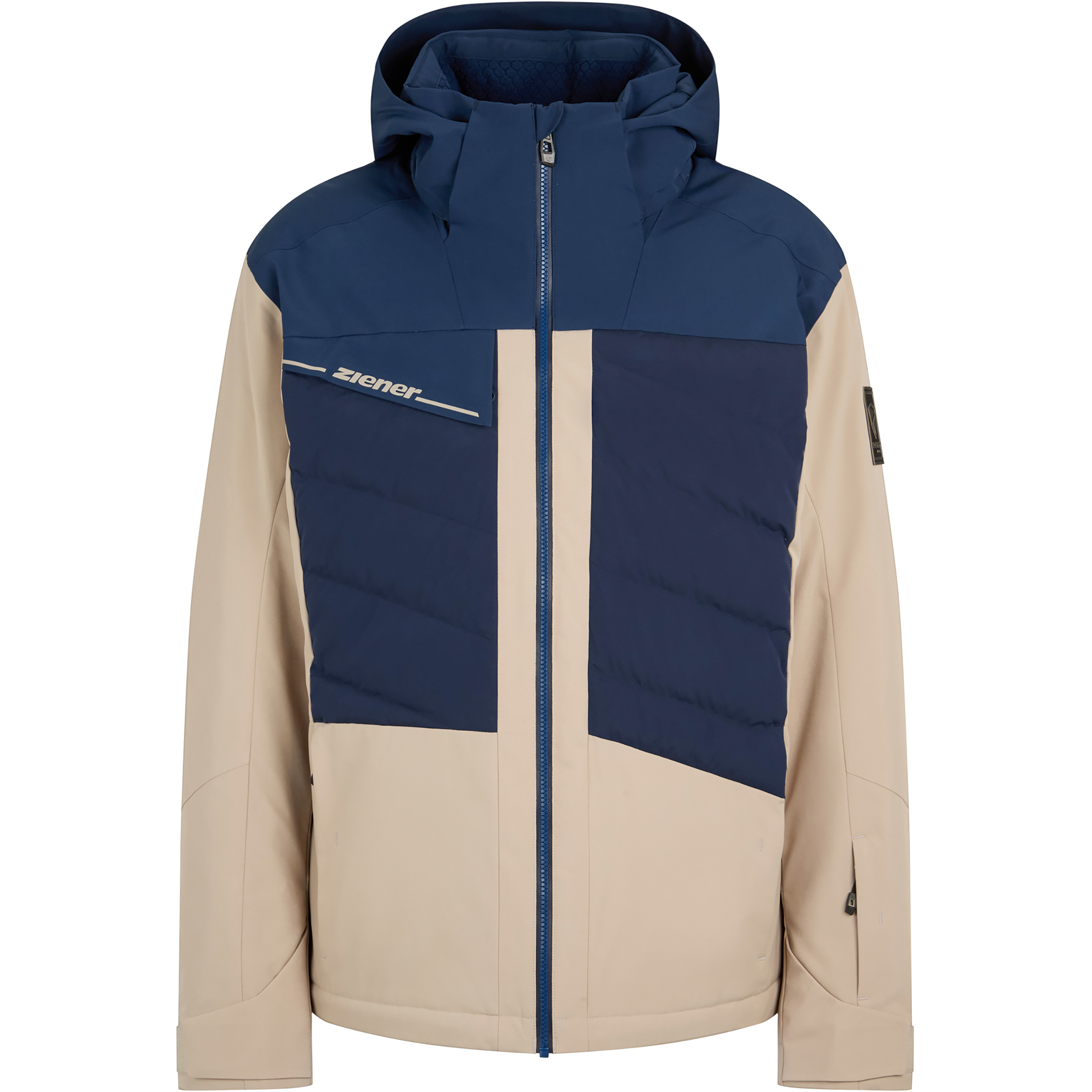 Ziener Tidal-Z Herren Kunstfaserjacke beige Größe XL Skifahren Elastisch Wasserabweisend