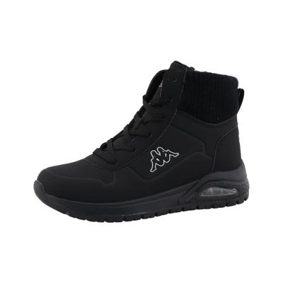 Sneakerboots KAPPA "Caroline", Damen, Gr. 39, gefüttert, schwarz, Synthetik, Schuhe Sneakerboots, Winterschuhe, Schnürboots, Sneaker, gefüttert