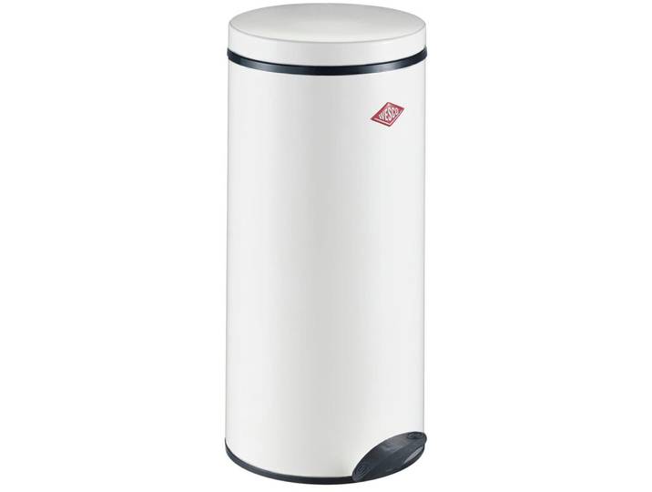 Mülleimer WESCO Gastro , weiß, B:27cm H:58cm T:27cm, Stahlblech, Mülleimer, Mülleimer, Tretabfallsammler 22 Liter