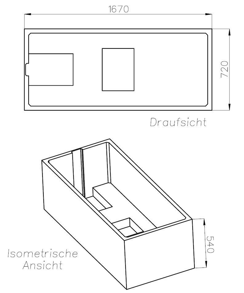 Neuesbad Wannenträger für Kaldewei NEXT/PURO NEXT STAR 170x75 SW 11245