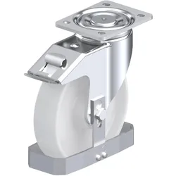Blickle, Möbelrollen, 748132 LH-PO 200K-FI-FS Stahlblech-Lenkrolle Rad-Durchmesser: 200 mm Tragfähigke