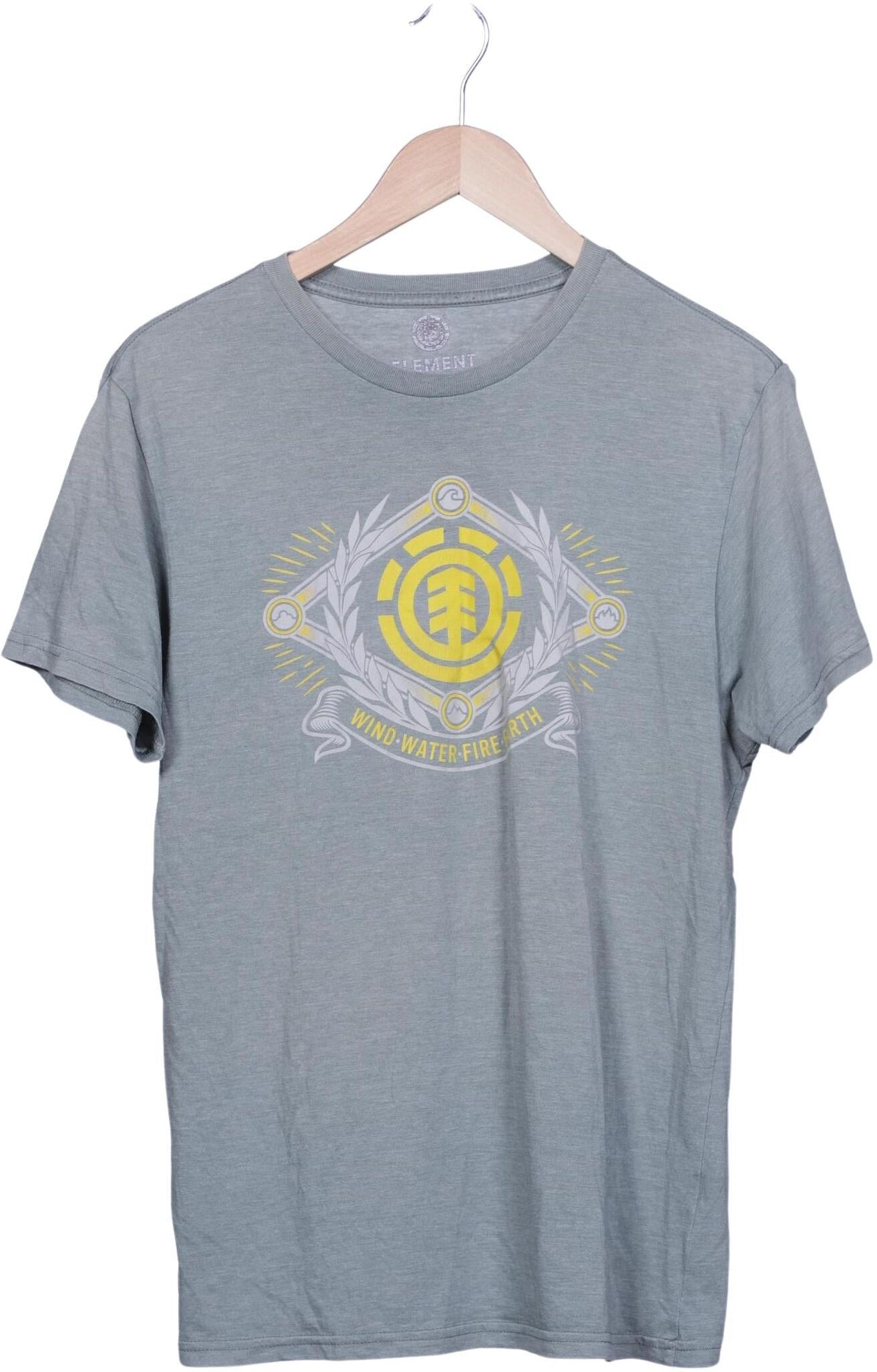 Element Herren T-Shirt, Grau, Gr. M, kein / Etikett - Second Hand