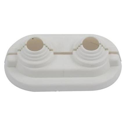 Danfoss Dobbeltroset 40mm ra-k+ra-ke ø12-24 hvid (1188689)