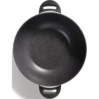 Wok STONELINE, grau, H:9,2cm Ø:32cm, Pfannen, Wok, Ø 32 cm, Induktion