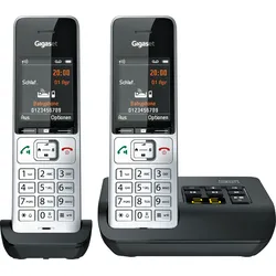 GIGASET C500AD - DECT Telefon, 2 Mobilteile, AB, silber/schwarz