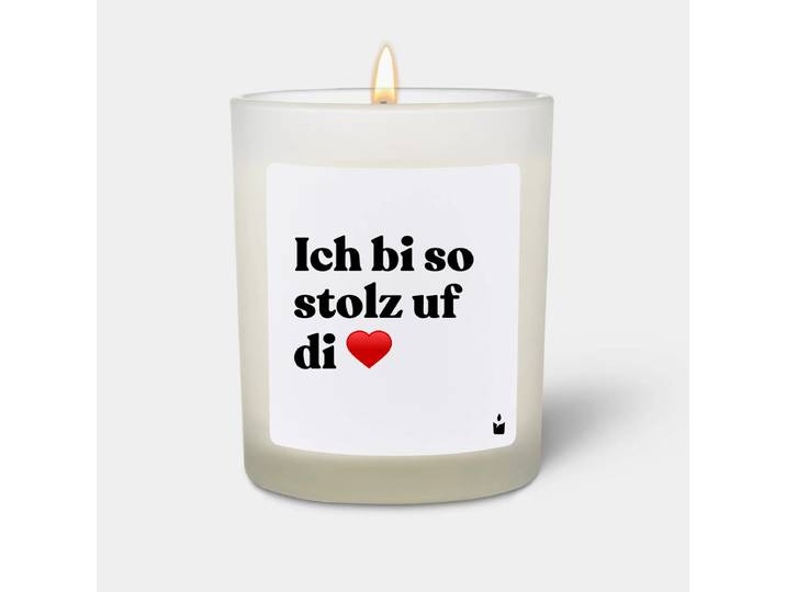 Duftkerze Flowery Ich bi so stolz uf di