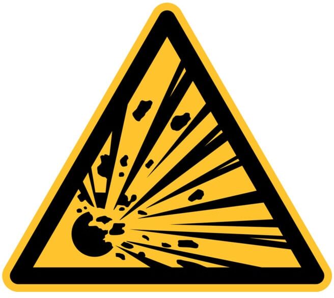 Panneau d'avertissement Eichner Matières explosives 10 cm Alu (9225-12044-010)