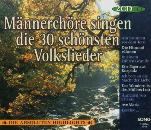 Various - Männerchöre Singen die 30 Schönsten Volkslieder - Preis vom 08.10.2026 07:26:42 h