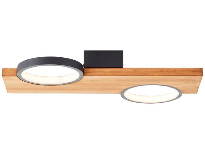 BRILLIANT Deckenleuchte 40x25cm Cheesy braun IP20 14 Watt LED integriert
