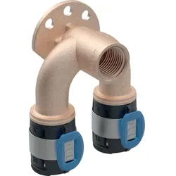 Geberit FlowFit Doppelanschlusswinkel 90Gr Rg+ d20-Rp1/2-d20 L:52mm