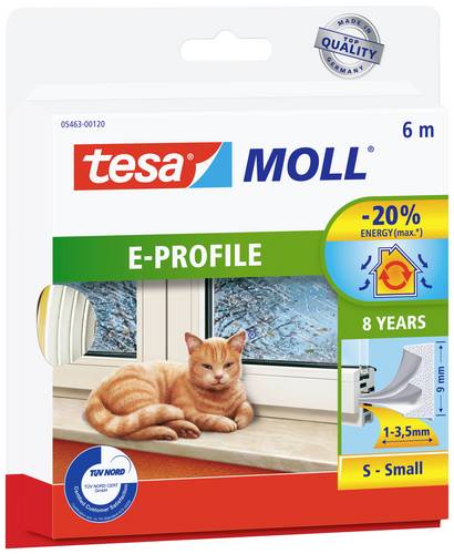 tesa E-PROFILE 05463-00120-00 Dichtband tesamoll Weiß (L x B) 6 m x 9 mm 1 St.