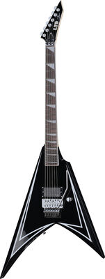 ESP LTD Alexi Laiho Sawtooth noir avec bandes blanches