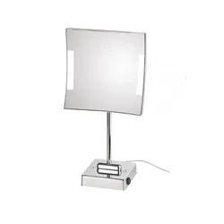 Koh-I-Noor QUADROLOLED Indirekter Stromanschluss mit Stecker. Tischmodell 20x41x11,5, Chrom, C62/1KK C62/1KK3