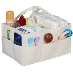 Relaxdays Baby Windel Caddy Filz Beige