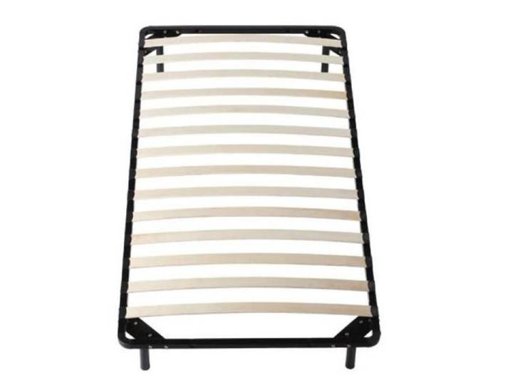Julie - Solide et Confortable Sommier Cadre a lattes + Pieds 70x190 x 29 cm en Metal